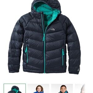 L.L. Bean Kids Puffer Jacket - Navy and Teal